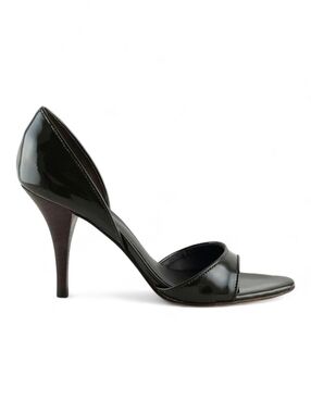 Barneys New York Women's Bronze Made in Brazil Patent Leather D'Orsay Sandals 8